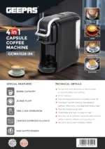 نسپرسو ساز جی پاس مدل GCM41526-BK- مشکی - Image 8